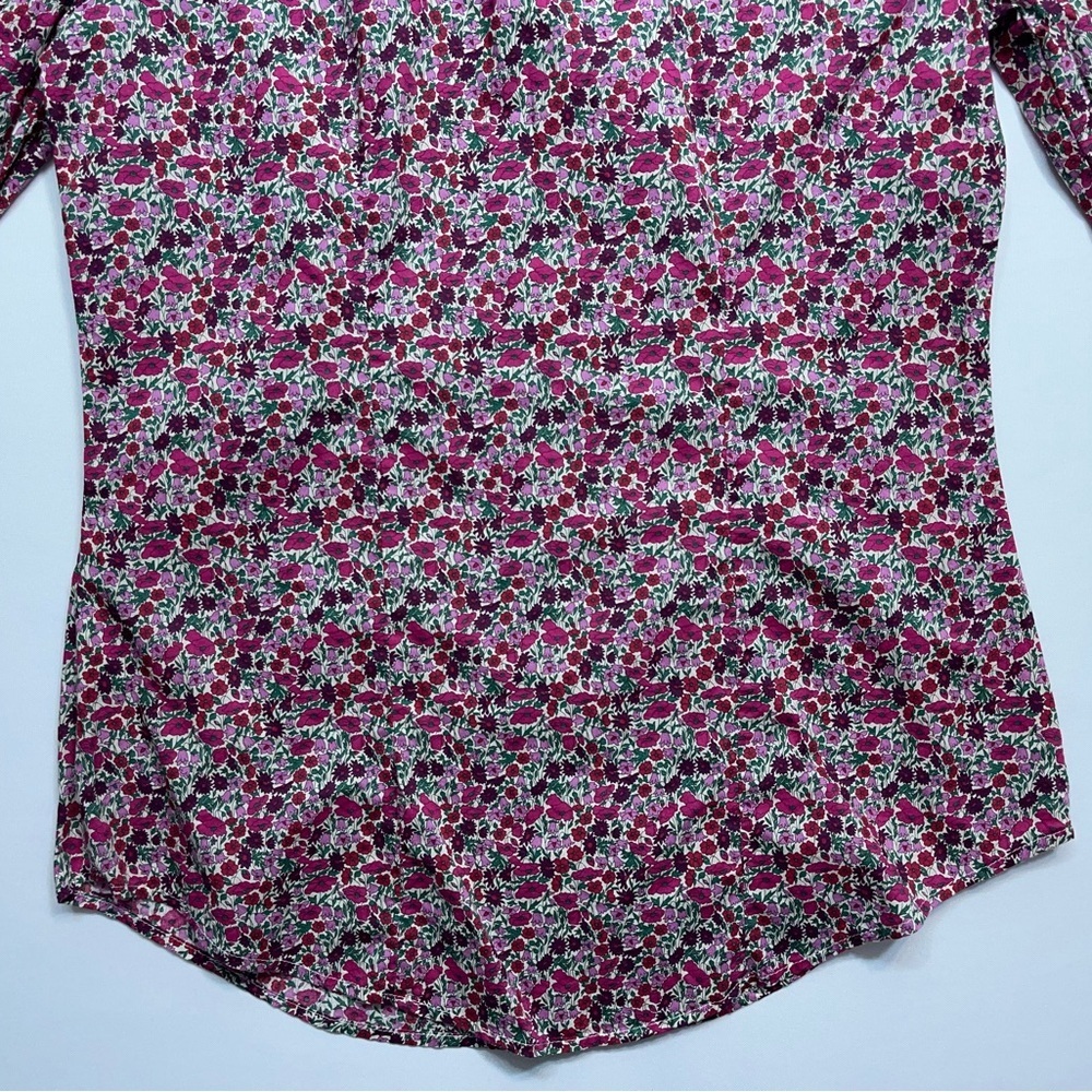 Liberty Art Fabrics for J. Crew Top Womens Size 00 Blouse Button Down Collared - Picture 13 of 13